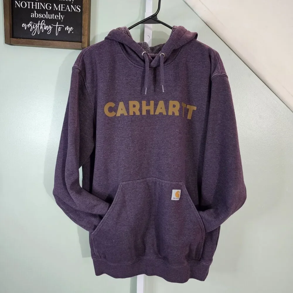Carhartt‎ Mens Relaxed Loose Fit Hoodie Medium Purple